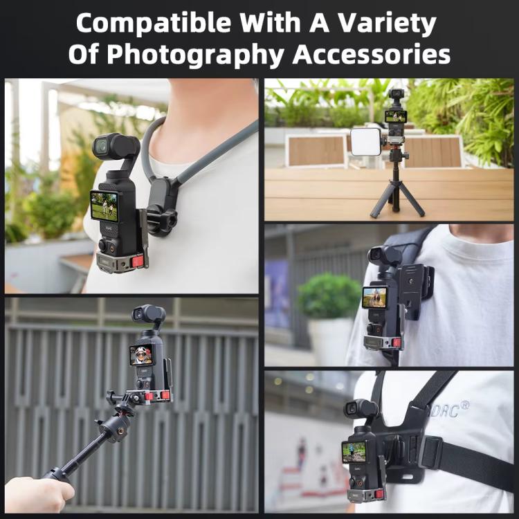 For DJI OSMO Pocket 3 BRDRC PO3005 Multi-functional Magnetic Base Expansion Back Clip Holder Adapter Bezel Accessory, Magnetic Base