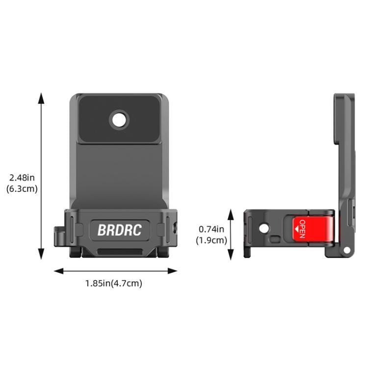 For DJI OSMO Pocket 3 BRDRC PO3005 Multi-functional Magnetic Base Expansion Back Clip Holder Adapter Bezel Accessory, Magnetic Base