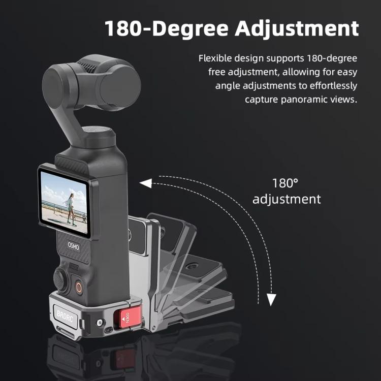 For DJI OSMO Pocket 3 BRDRC PO3005 Multi-functional Magnetic Base Expansion Back Clip Holder Adapter Bezel Accessory, Magnetic Base