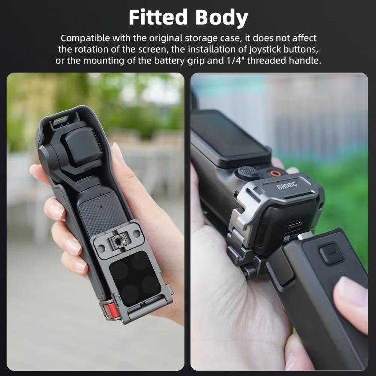 For DJI OSMO Pocket 3 BRDRC PO3005 Multi-functional Magnetic Base Expansion Back Clip Holder Adapter Bezel Accessory, Magnetic Base