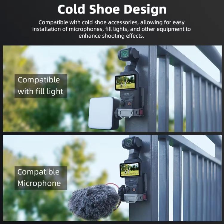 For DJI OSMO Pocket 3 BRDRC PO3005 Multi-functional Magnetic Base Expansion Back Clip Holder Adapter Bezel Accessory, Magnetic Base