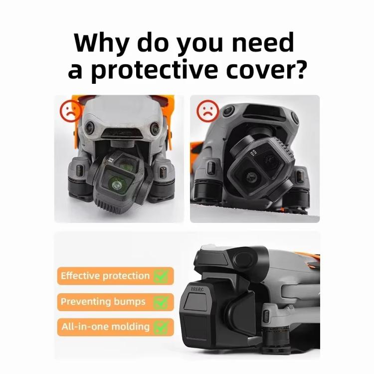 For DJI Air 3S BRDRC Lens Protective Cover Dustproof Anti-Knock Fixed Clip Gimbal Protector