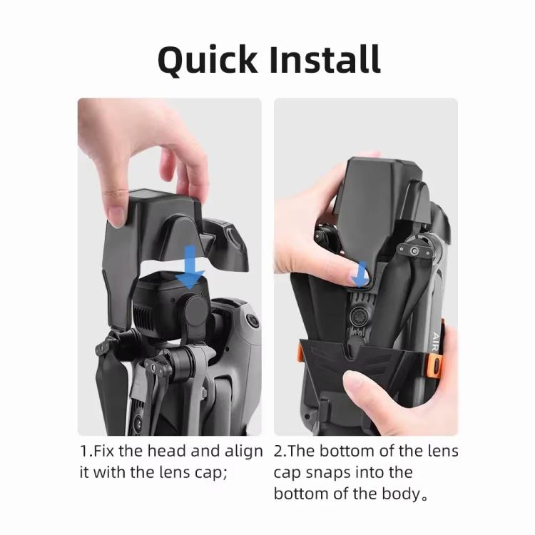 For DJI Air 3S BRDRC Lens Protective Cover Dustproof Anti-Knock Fixed Clip Gimbal Protector