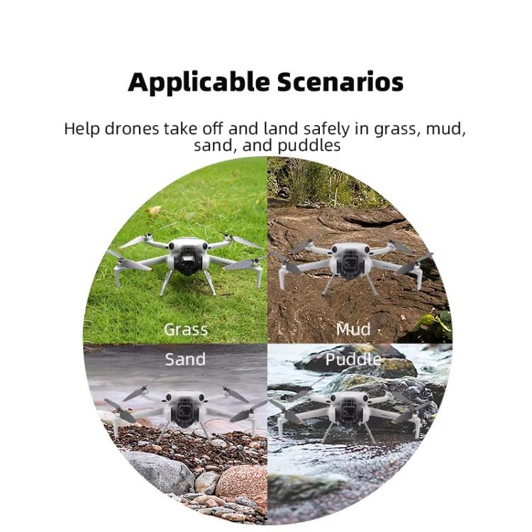 For DJI Mini 4 Pro BRDRC Booster Landing Gear Folding Strap Kickstand