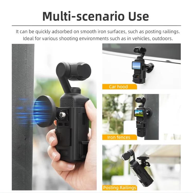 For DJI Osmo Pocket 3 Flymile Magnetic Bracket Fixed Base Back Clip Adapter Bezel Accessories, 4pcs /Set, 6pcs /Set