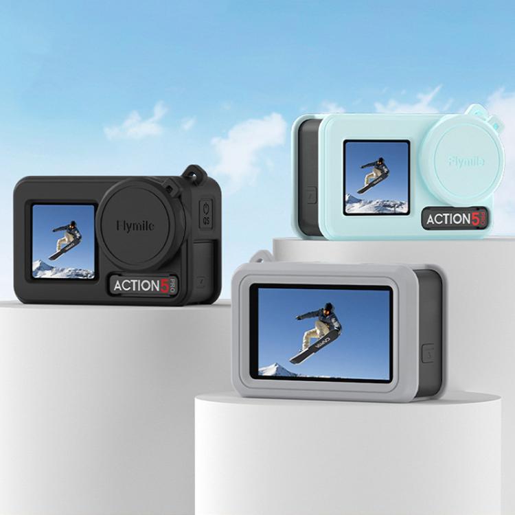 For DJI Osmo Action 3 / 4 / 5 Pro Flymile Silicone Cover Sport Camera Lens Drop Cases
