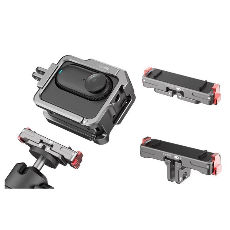 For Insta360 GO 3 / 3S Flymile Magnetic Metal Quick Release Base Sports Camera Adapter Bracket, For Insta360 GO 3 / 3S