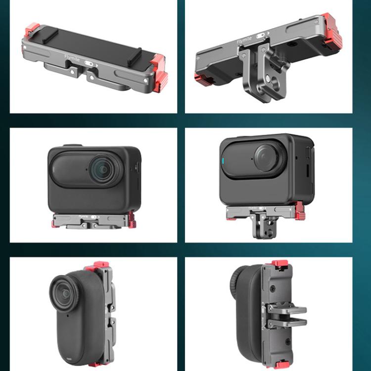 For Insta360 GO 3 / 3S Flymile Magnetic Metal Quick Release Base Sports Camera Adapter Bracket, For Insta360 GO 3 / 3S