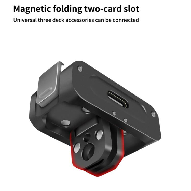 For DJI Osmo Action 2 Camera Magnetic Charging Base with 1/4 Inch & Arri Hole, Only Base, Set A, Set B, Set C, Set D