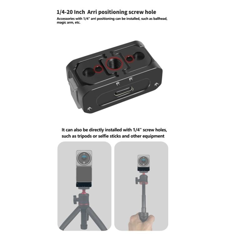 For DJI Osmo Action 2 Camera Magnetic Charging Base with 1/4 Inch & Arri Hole, Only Base, Set A, Set B, Set C, Set D