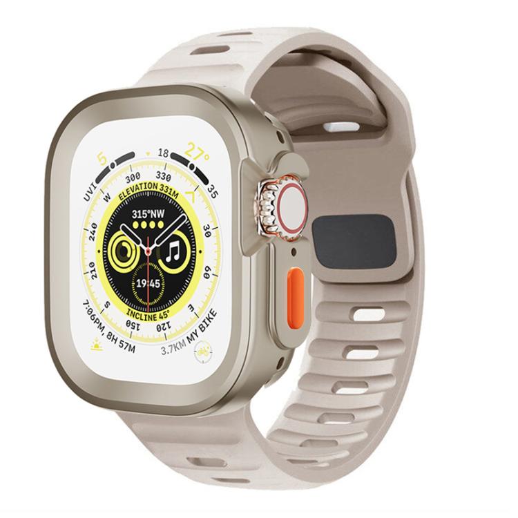 Sport Loop Silicone Watch Strap + TPU Protective Case Set, For Apple Watch S10 42mm, For Apple Watch S10 46mm, For Apple Watch Ultra 49mm, For Apple Watch 44/45mm, For Apple Watch 40/41mm