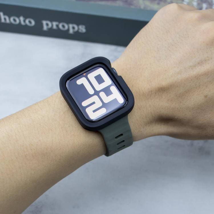 Sport Loop Silicone Watch Strap + TPU Protective Case Set, For Apple Watch S10 42mm, For Apple Watch S10 46mm, For Apple Watch Ultra 49mm, For Apple Watch 44/45mm, For Apple Watch 40/41mm