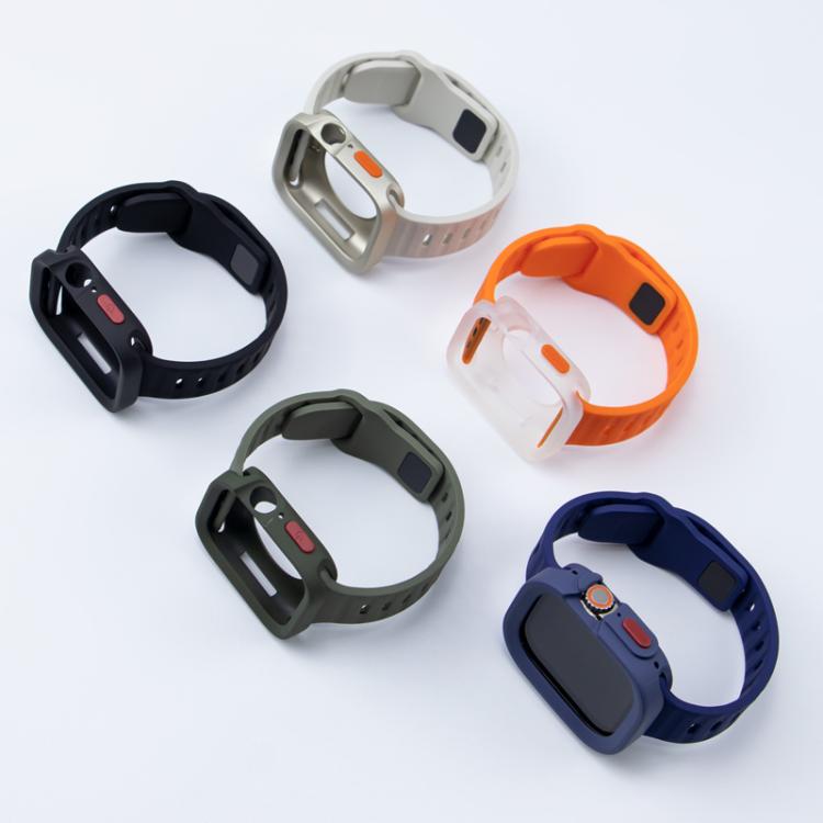 Sport Loop Silicone Watch Strap + TPU Protective Case Set, For Apple Watch S10 42mm, For Apple Watch S10 46mm, For Apple Watch Ultra 49mm, For Apple Watch 44/45mm, For Apple Watch 40/41mm