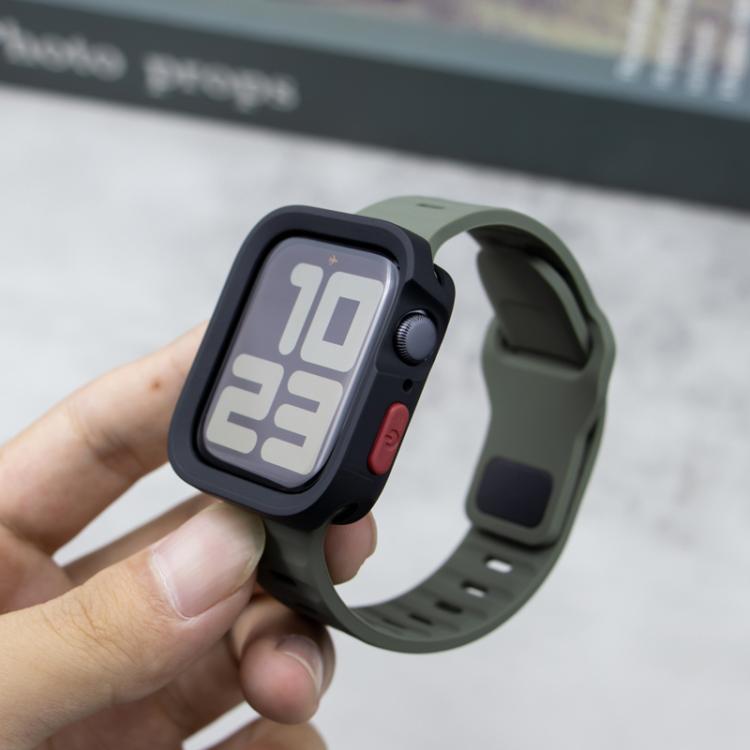 Sport Loop Silicone Watch Strap + TPU Protective Case Set, For Apple Watch S10 42mm, For Apple Watch S10 46mm, For Apple Watch Ultra 49mm, For Apple Watch 44/45mm, For Apple Watch 40/41mm