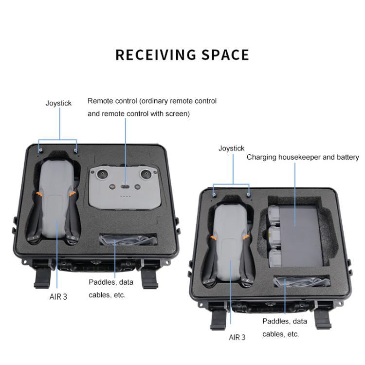 For DJI Air 3 Portable Waterproof and Shockproof Drone Storage Box Safety Explosion-proof Box