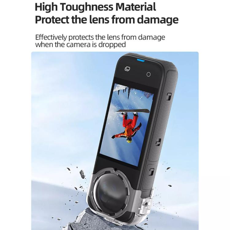 For Insta360 X4 HEPAIL AC37 Lens Anti-fog Snap-on Protective Mirror Front and Rear Lens Protectors, AC37