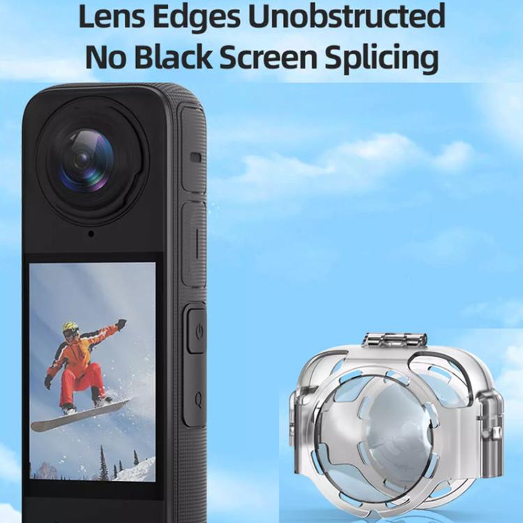 For Insta360 X4 HEPAIL AC37 Lens Anti-fog Snap-on Protective Mirror Front and Rear Lens Protectors, AC37