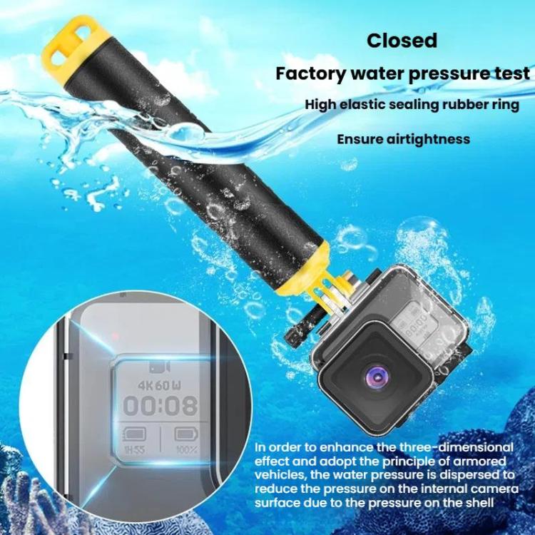 TELESIN For GoPro HERO8 Black 50m Waterproof Protective Case Diving Case Sports Camera Accessories