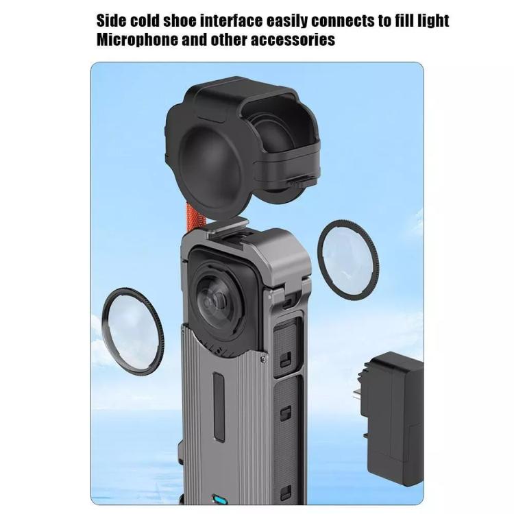 For Insta360 X4 HEPAIL Metal Heat Dissipation Magnetic Rabbit Cage, 0104