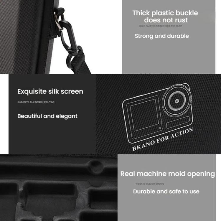BKANO For DJI Osmo Action 3 / 4 / 5 Pro Sports Camera Storage Bag Portable Protective Bag Case
