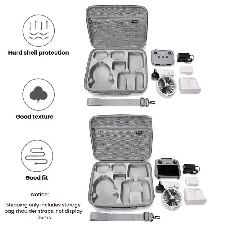 BKANO For DJI Flip Smooth Flying Tri-Power Kit Storage Bag Shock Absorbing Storage Case Backpack, For RC 2 With Screen, For Normal RC N3