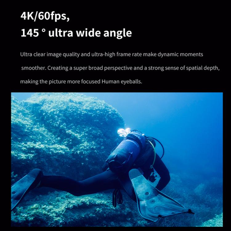 VIRAN V10 5K WiFi 2.0-Inch IPS Screen IP68 Waterproof Six-Axis Anti-Shake Sports Camera, V10