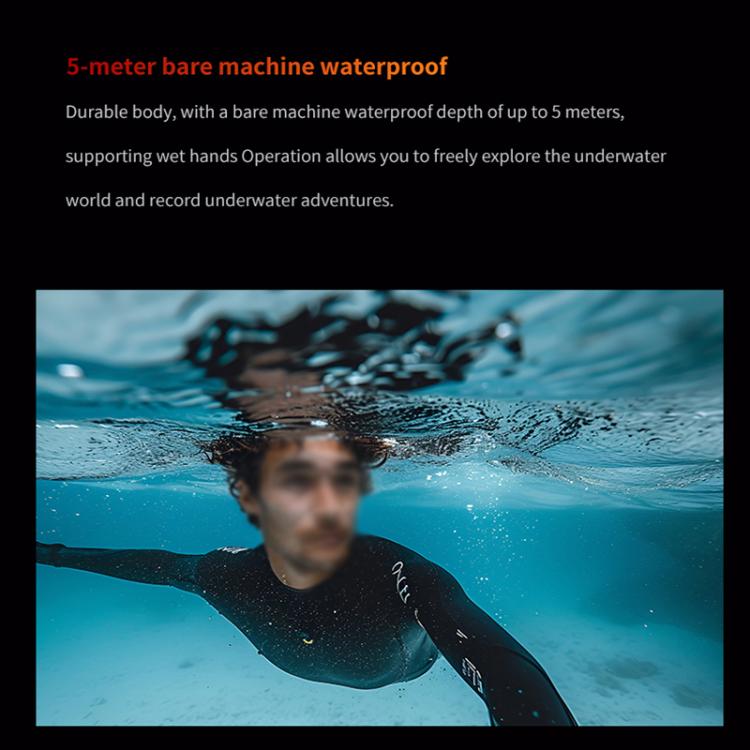 VIRAN V10 5K WiFi 2.0-Inch IPS Screen IP68 Waterproof Six-Axis Anti-Shake Sports Camera, V10