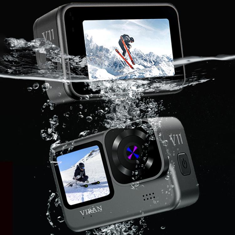 VIRAN V11 Dual-Color Screen 5K HD IP68 Waterproof Six-Axis Anti-Shake Sports Camera, V11