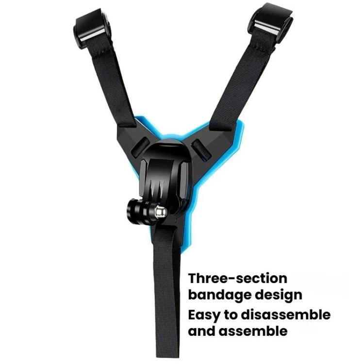 TELESIN Sports Camera Motorcycle Helmet Chin Mount Bracket For GoPro HERO Series / DJI Osmo Action / Insta360, Holder, Holder + J-Buckle