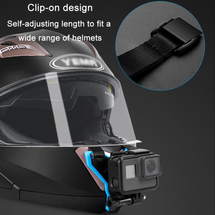 TELESIN Sports Camera Motorcycle Helmet Chin Mount Bracket For GoPro HERO Series / DJI Osmo Action / Insta360, Holder, Holder + J-Buckle