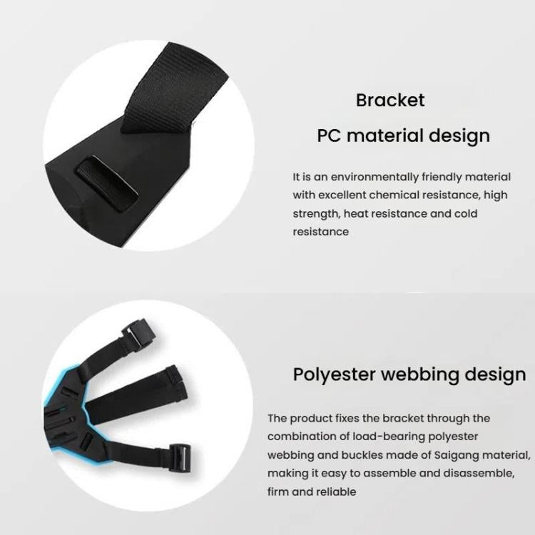 TELESIN Sports Camera Motorcycle Helmet Chin Mount Bracket For GoPro HERO Series / DJI Osmo Action / Insta360, Holder, Holder + J-Buckle