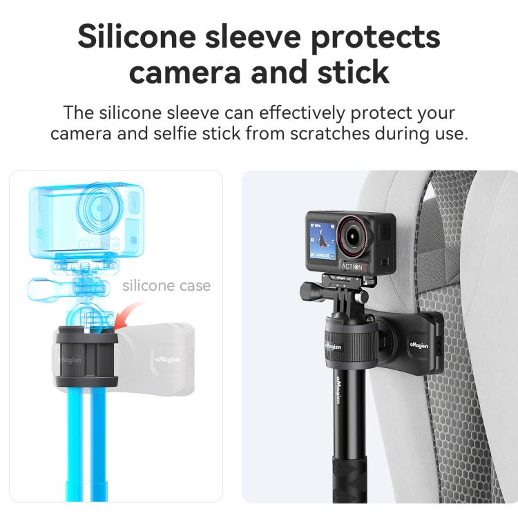 AMagisn Selfie Stick Hanger Action Camera Backpack Quick Attachment for Insta360 / DJI / GoPro
