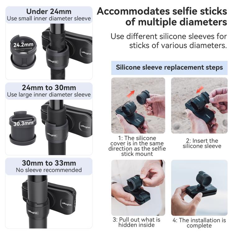 AMagisn Selfie Stick Hanger Action Camera Backpack Quick Attachment for Insta360 / DJI / GoPro