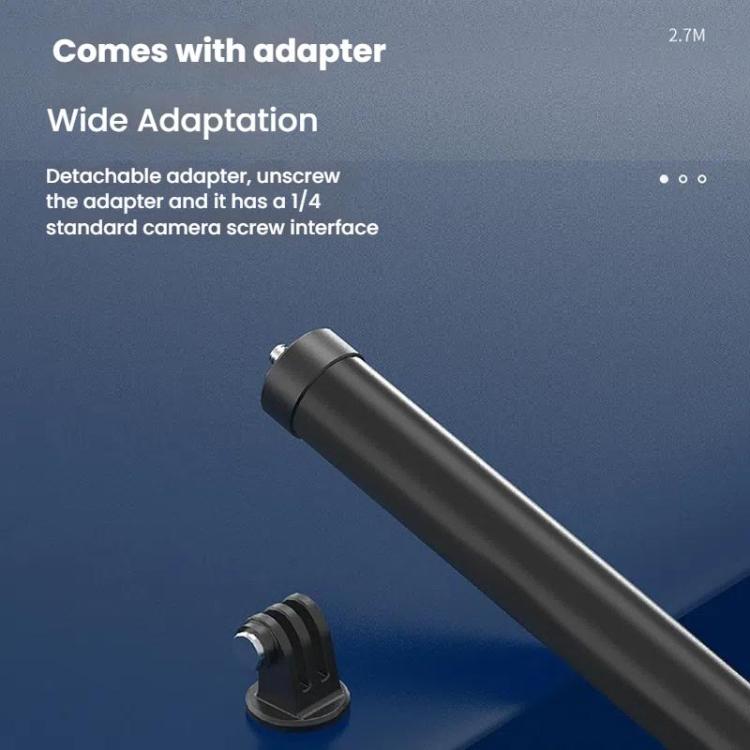 TELESIN Gen 2 2.7m Carbon Fiber Selfie Stick Sports Camera Extension Rod For GoPro HERO13 Black / Insta360