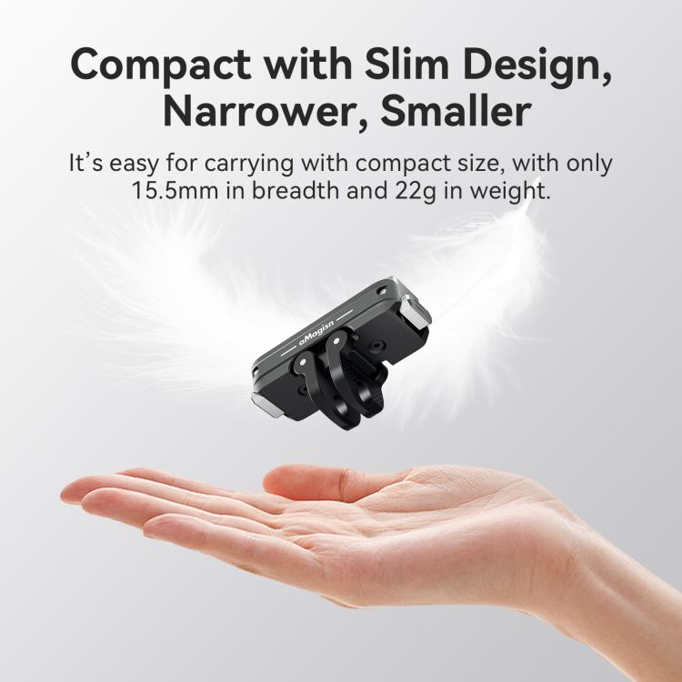 For DJI Action 5 Pro / 4 /  3 aMagisn Metal Magnetic Quick Release Mount Dual Interface Adapter