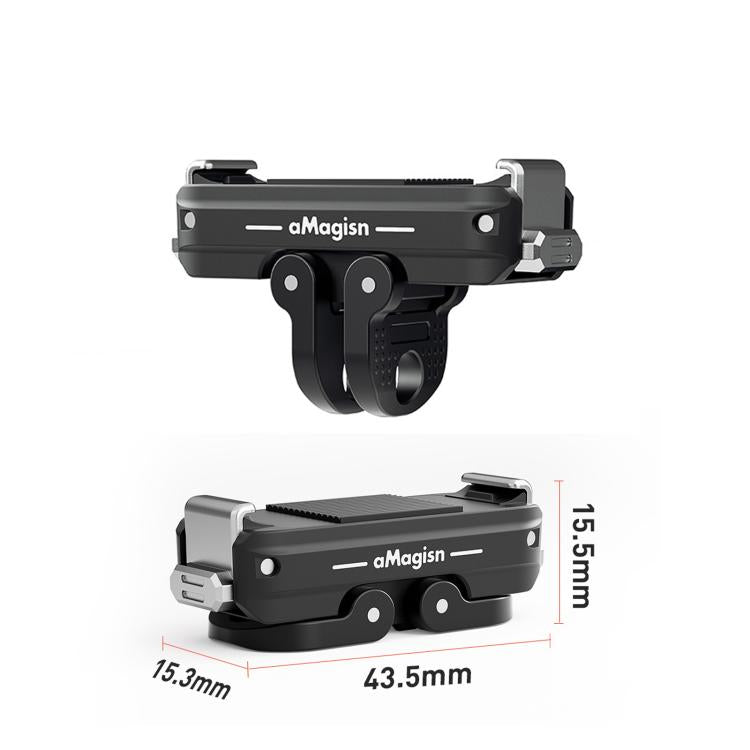 For DJI Action 5 Pro / 4 /  3 aMagisn Metal Magnetic Quick Release Mount Dual Interface Adapter