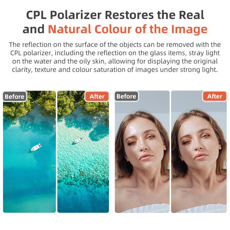 aMagisn Filter For DJI Action 5 Pro / 4 / 3, UV, CPL, ND8+16+32+64, ND8+16+32+CPL