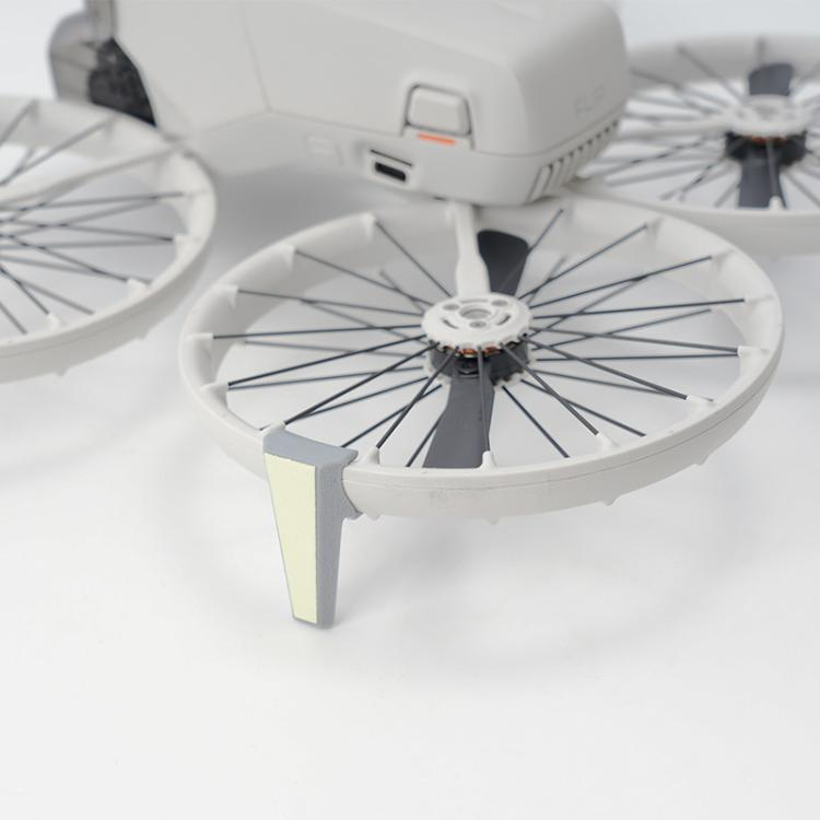 For DJI Flip RCSTQ Folding Detachable Luminous Booster Stand Drop and Scratch Resistant Protective Stand, 1pair Tripods+Sticker