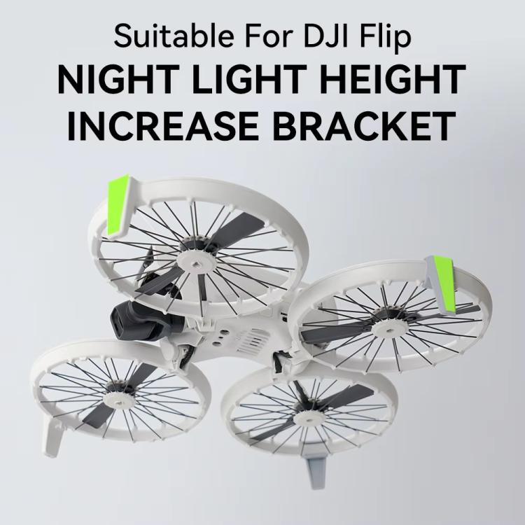 For DJI Flip RCSTQ Folding Detachable Luminous Booster Stand Drop and Scratch Resistant Protective Stand, 1pair Tripods+Sticker