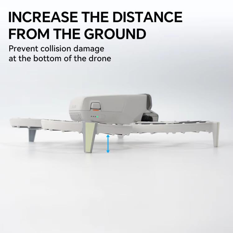 For DJI Flip RCSTQ Folding Detachable Luminous Booster Stand Drop and Scratch Resistant Protective Stand, 1pair Tripods+Sticker