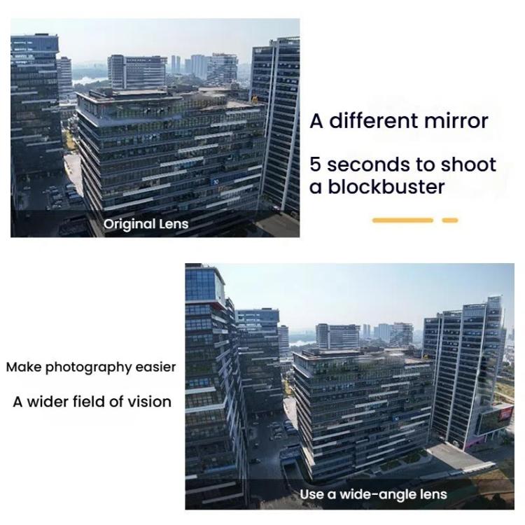 For DJI Flip RCSTQ 24mm100 Degree Wide Angle Filter Aluminum Alloy Frame Ultra Wide Angle, Filter