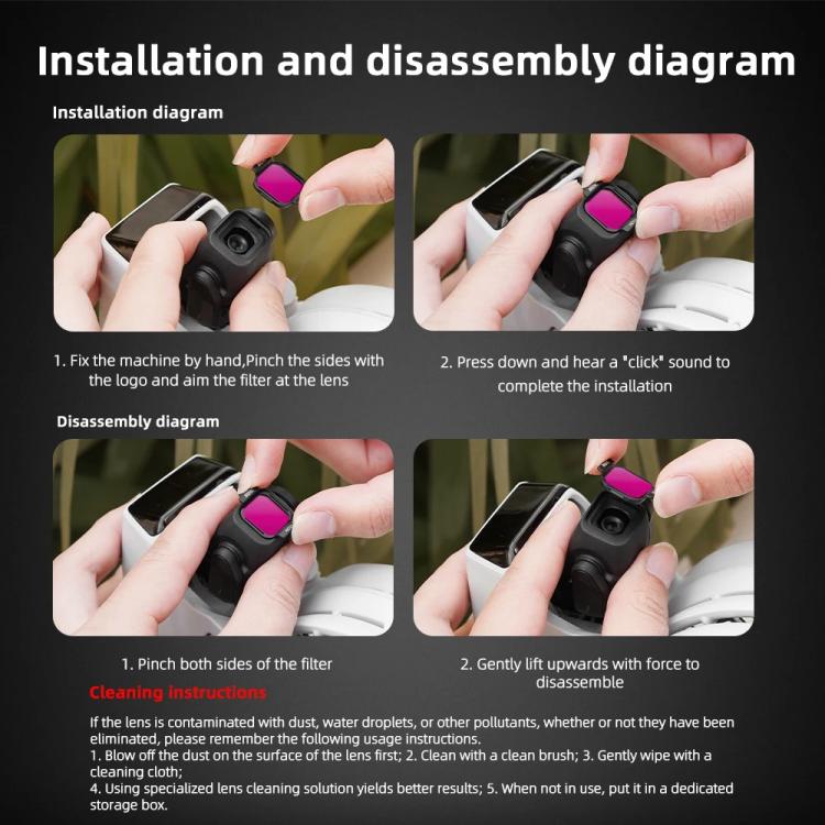 For DJI Flip BRDRC Lens Filters Protective Lens Accessories, UV, CPL, ND8, ND16, ND32