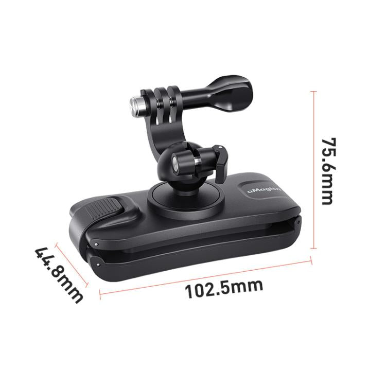 aMagisn 360-degree Rotation Ball Head Backpack Clip for Camera & Smartphone