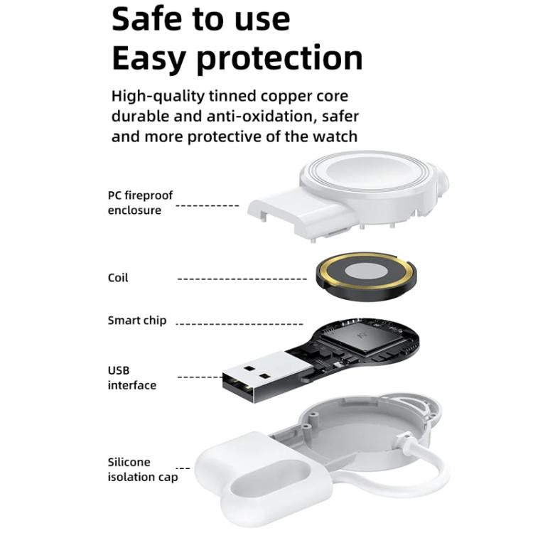 For Apple Watch 1/2/3/4/5/6/7/8/9/10/SE Magnetic Wireless Charger Mini Portable Smart Charger