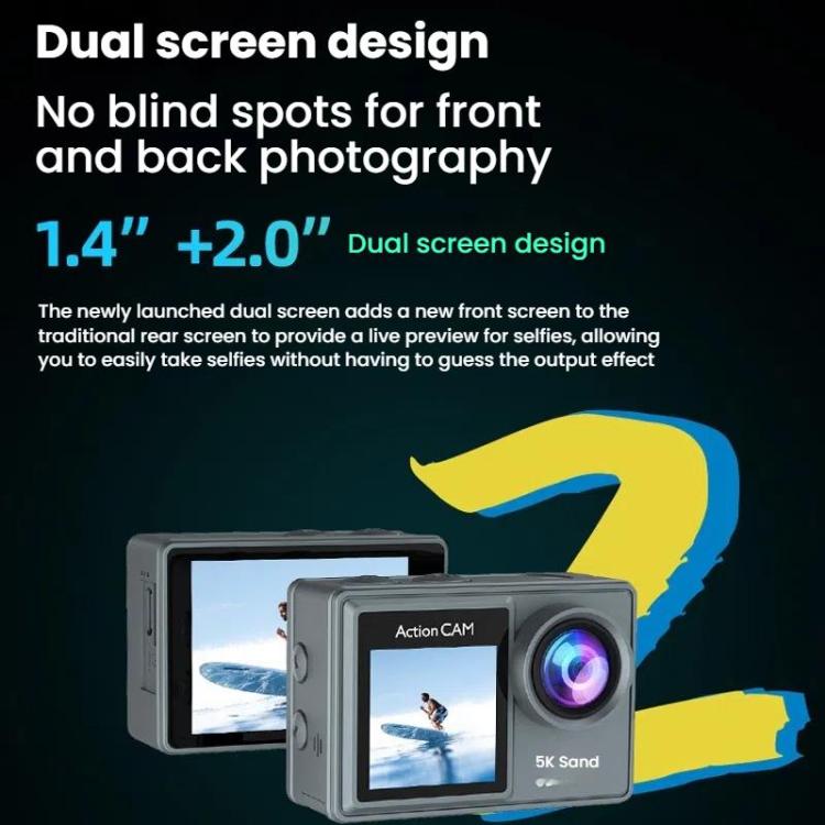 5K Action Camera Anti-Shake Outdoor HD Shooting Cycling Recorder Under Dive Camera, M40R With Remote Control, M40TR With Touch Screen + Remote Control, M40TRW With Touch Screen + Remote Control + Microphone