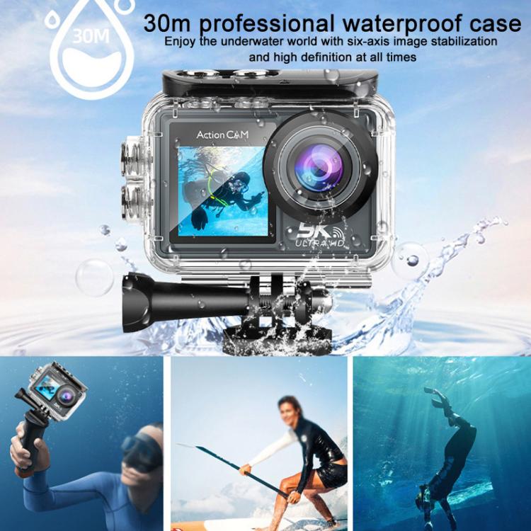 5K Action Camera Anti-Shake Outdoor HD Shooting Cycling Recorder Under Dive Camera, M40R With Remote Control, M40TR With Touch Screen + Remote Control, M40TRW With Touch Screen + Remote Control + Microphone