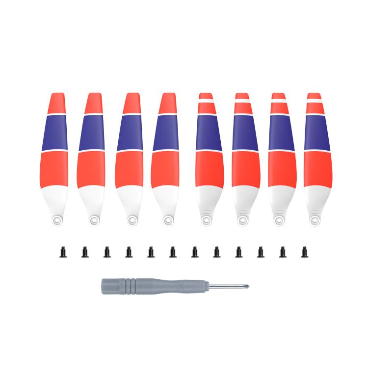 For DJI Mini 3 Drone 8pcs /Set 6030F Propeller Blades Low Noise Wings With Screwdrivers, Orange Tip, Silver Tip, Red, Blue, Yellow, Tricolor
