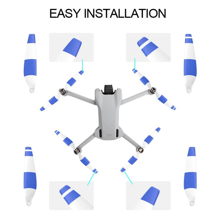 For DJI Mini 3 Drone 8pcs /Set 6030F Propeller Blades Low Noise Wings With Screwdrivers, Orange Tip, Silver Tip, Red, Blue, Yellow, Tricolor