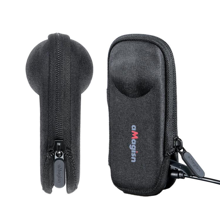 For Insta360 X5 Camera aMagisn Storage Bag Hard Shell Protective Case with Carabiner Clip, Storage Bag