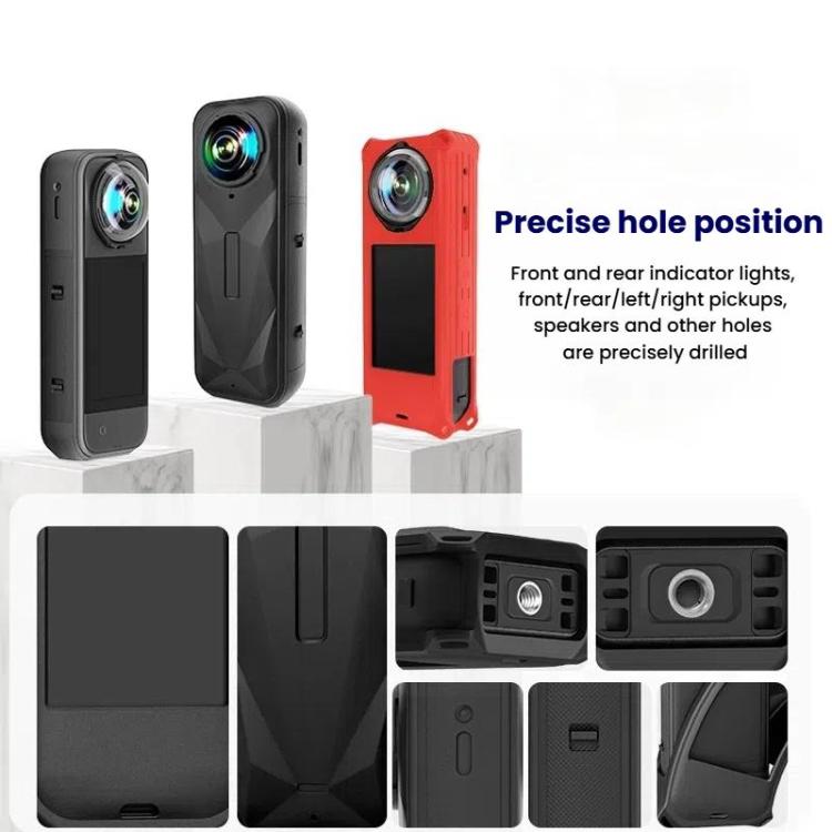 For Insta360 X5 Camera Silicone Cover Case With Lens Cap Shockproof Protective Shell